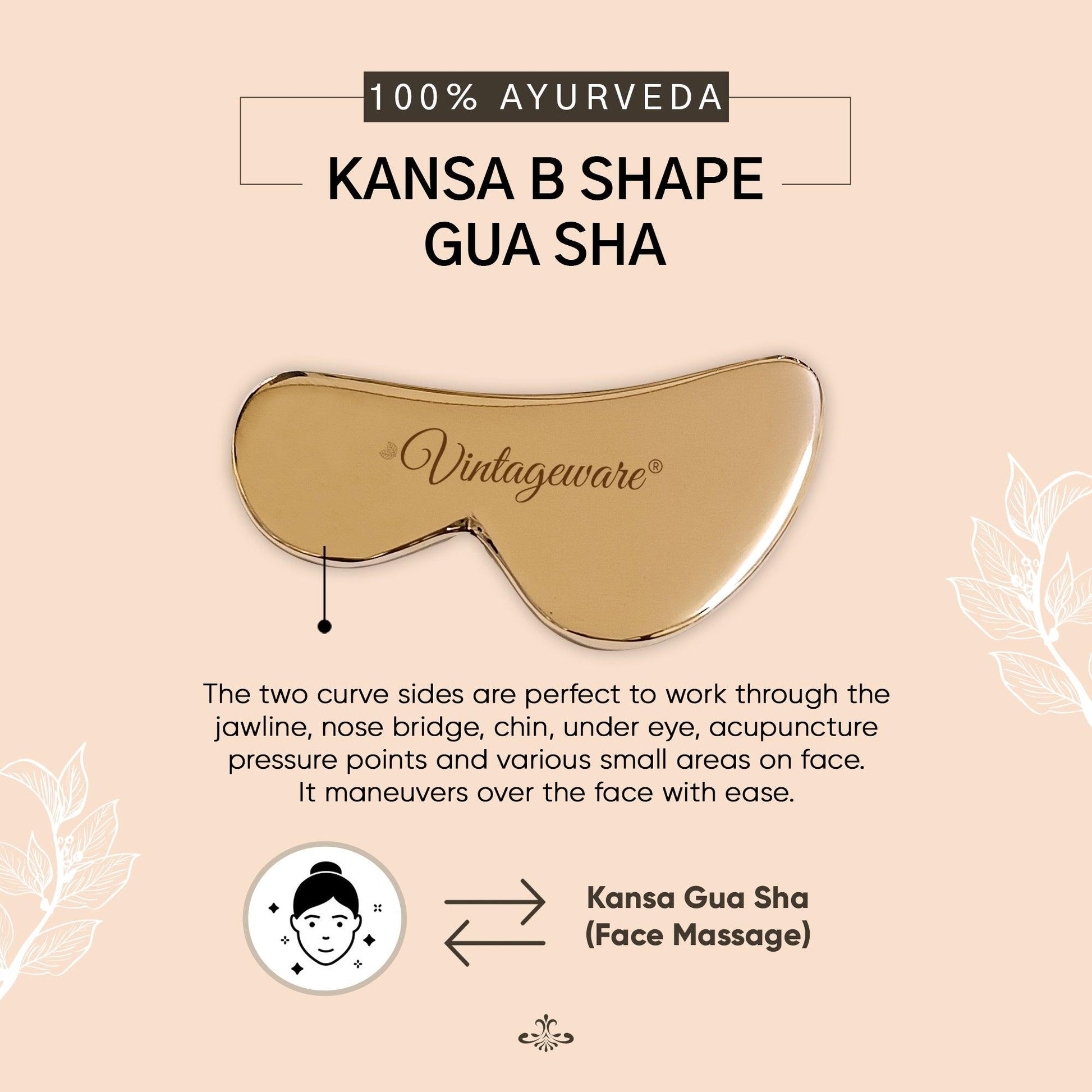 bronze kansa gua sha b shaped