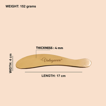 Kansa Gua Sha Face Massager Tool (S- Shape) - Vintageware