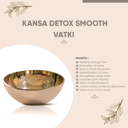 Kansa Smooth Plain Vatki For Foot Masssage - Vintageware