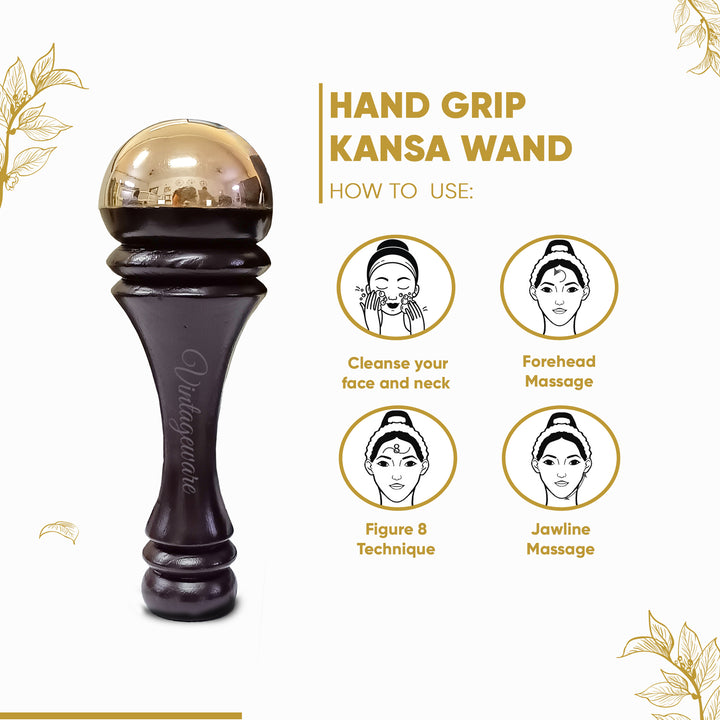 Kansa Wand Foot & Body Massager (Dark Brown) - Vintageware