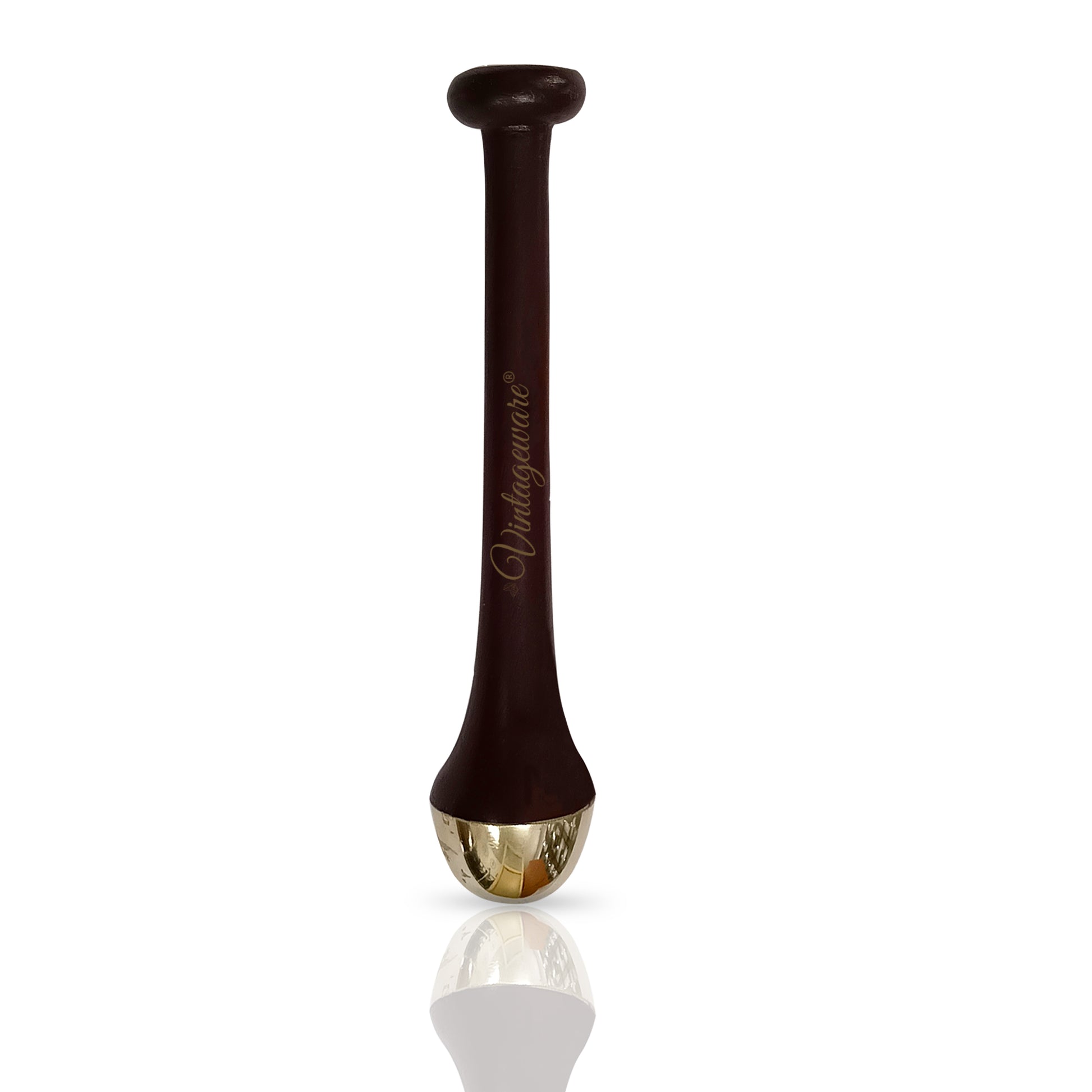 Kansa Wand Pencil Massager For Acupressure (Dark Brown) - Vintageware