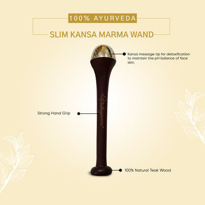 Kansa Wand Pencil Massager For Acupressure (Dark Brown) - Vintageware