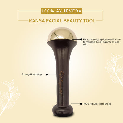 Kansa Wand Face Massager (Dark Brown, Small) - Vintageware