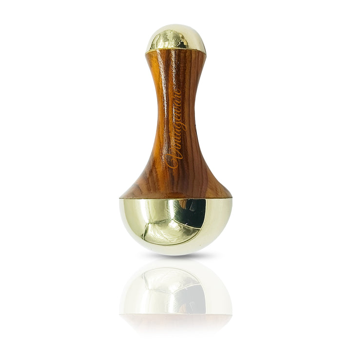 Kansa Wand 2 in 1 Face Massager (Natural Brown, Small) - Vintageware