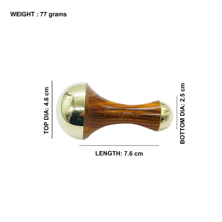 Kansa Wand 2 in 1 Face Massager (Natural Brown, Small) - Vintageware