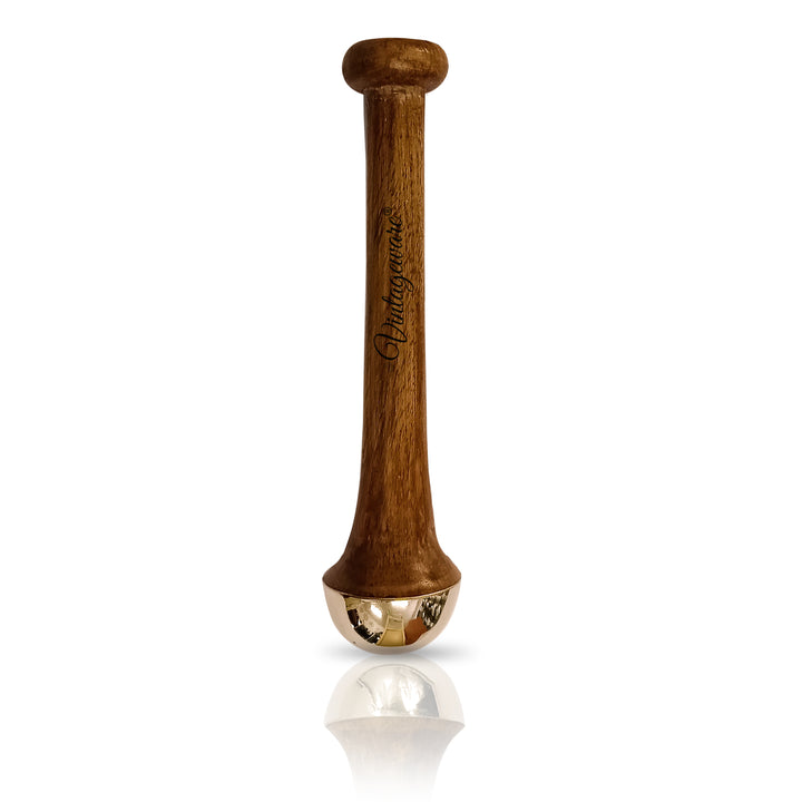 Kansa Wand Pencil Massager For Acupressure (Natural Brown, Small) - Vintageware