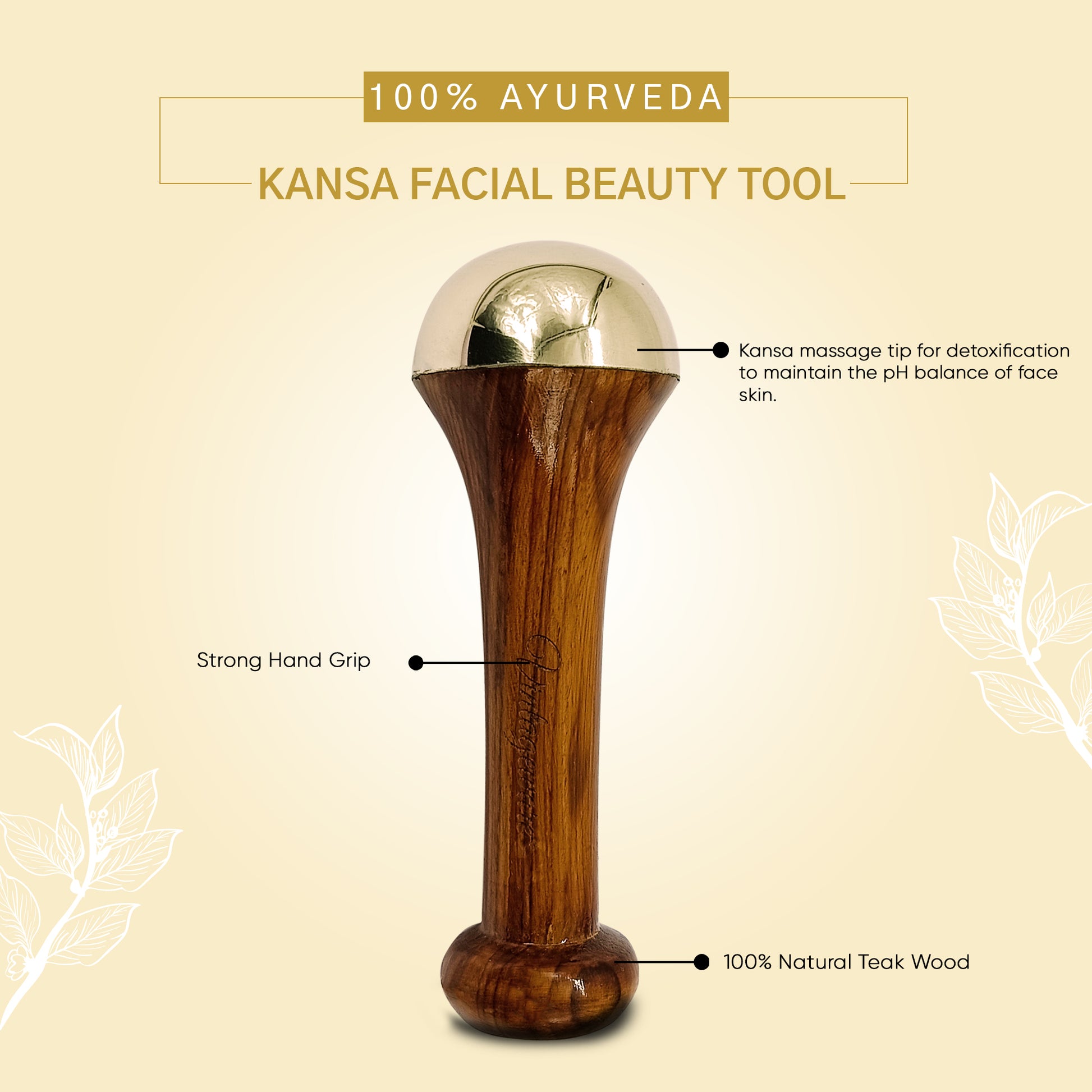 Kansa Wand Massage Tool – Ayurvedic Detox and Skin Rejuvenation