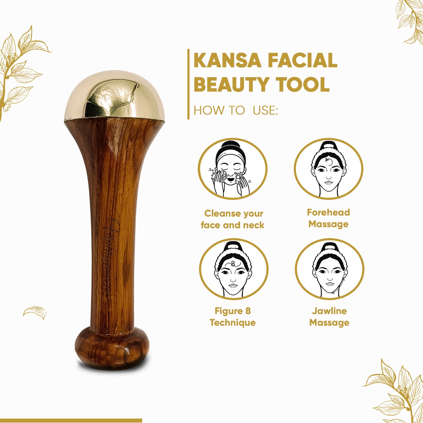 Kansa Wand Massage Tool – Ayurvedic Detox and Skin Rejuvenation