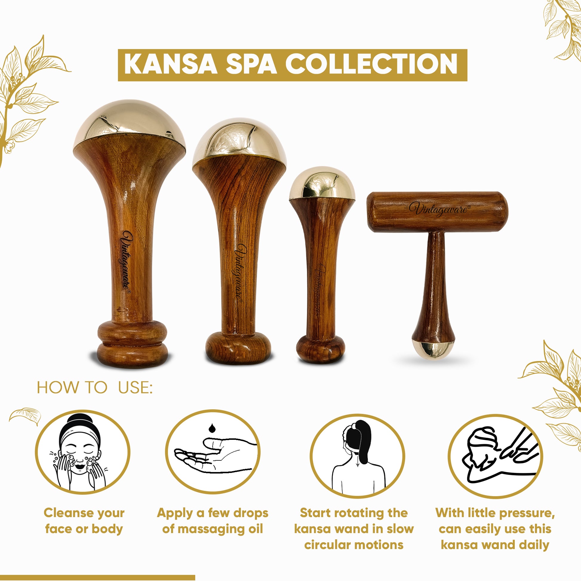 Kansa Wand Set Kansa Wand Massager