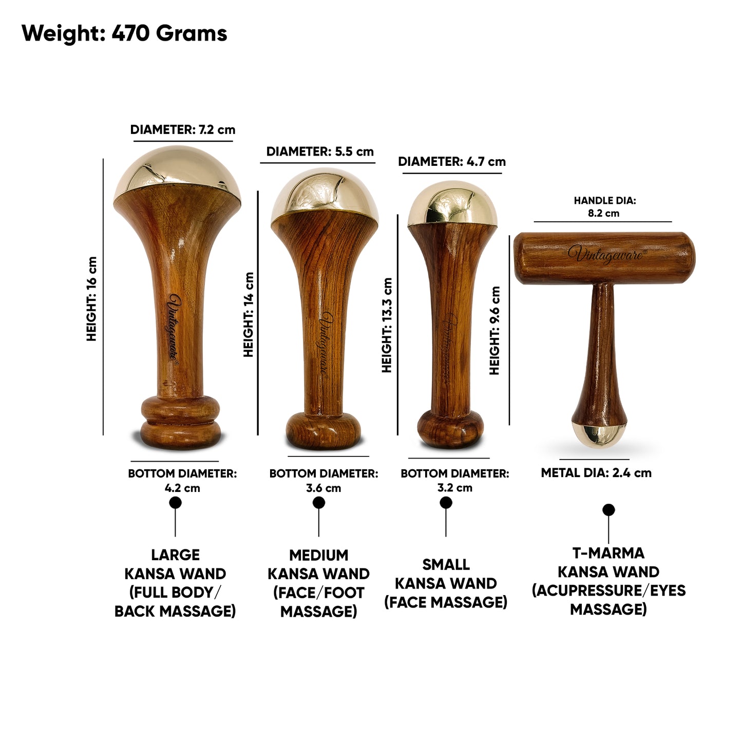 Kansa Wand Set Kansa Wand Massager