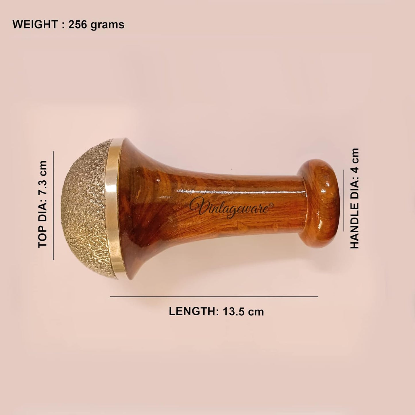Kansa Vatki foot massager with teak handle