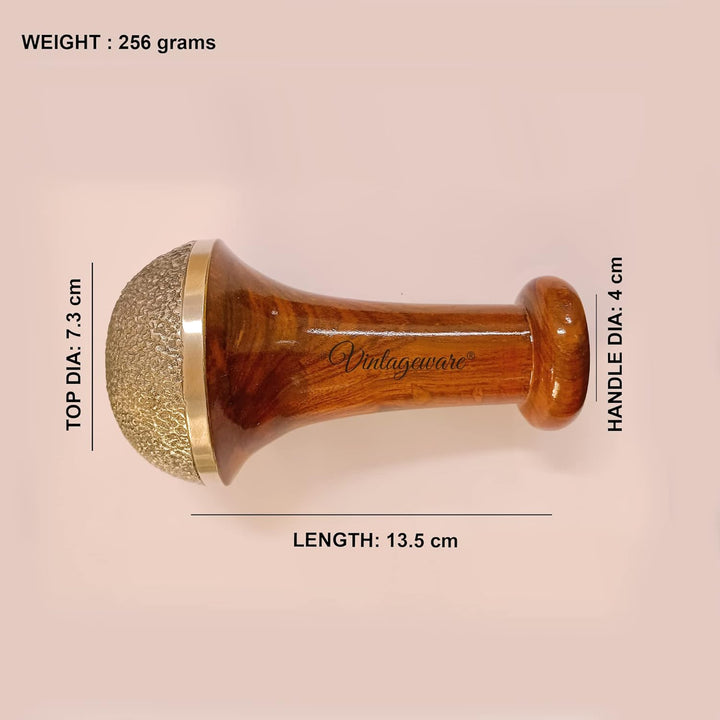 Kansa Vatki foot massager with teak handle