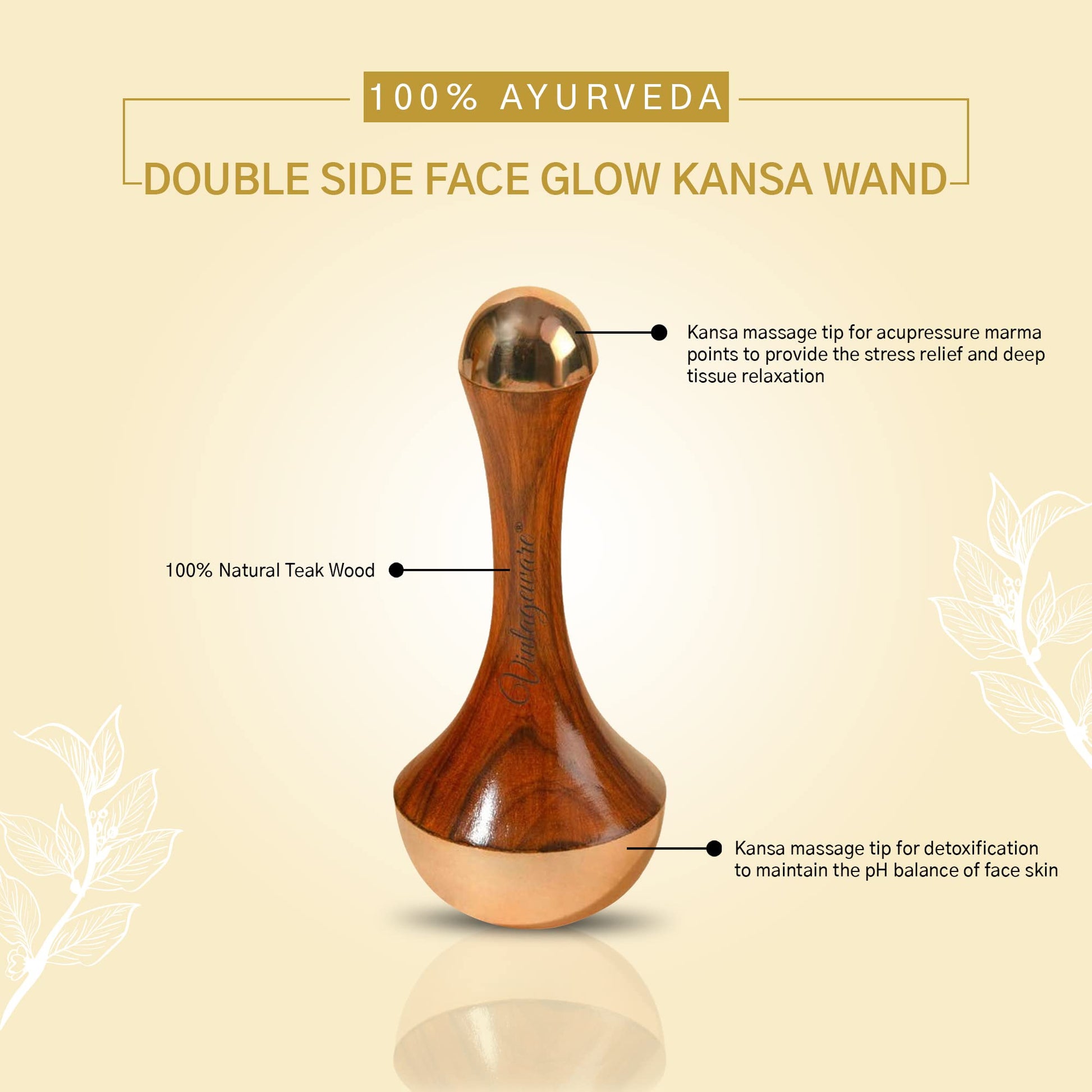 Kansa Wand Set for Skin & Wellness