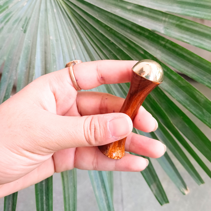 Kansa wand and comb set for natural detox and glow