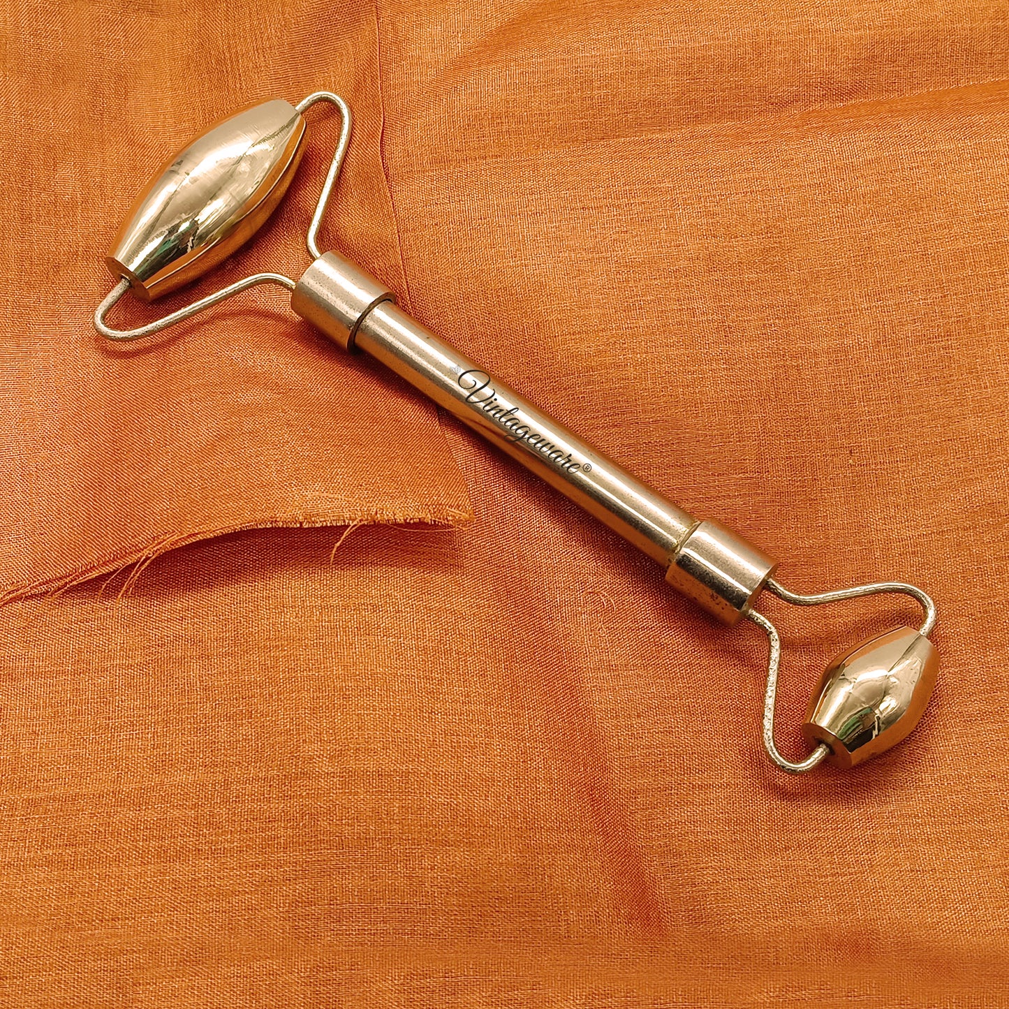 Kansa Face Roller Scraping With Steel Handle - Vintageware