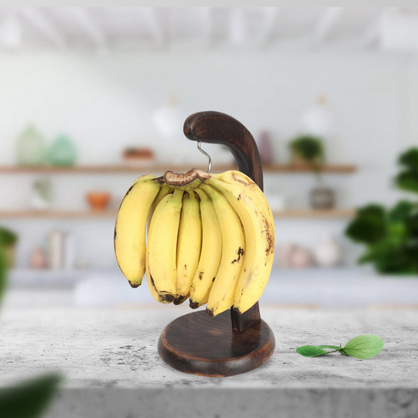 Multipurpose Wooden Stand (Round Base With Curved Top) - Vintageware