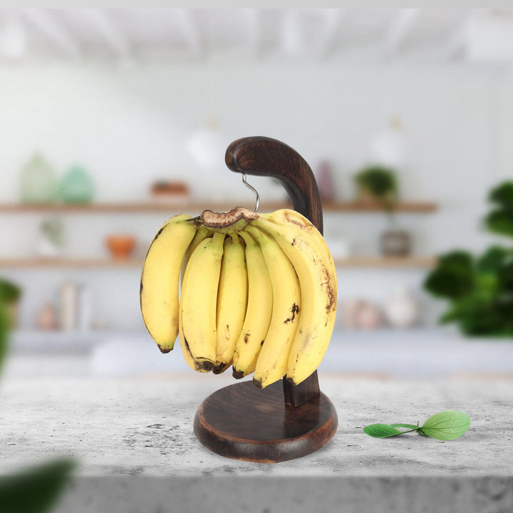 Multipurpose Wooden Stand (Round Base With Curved Top) - Vintageware