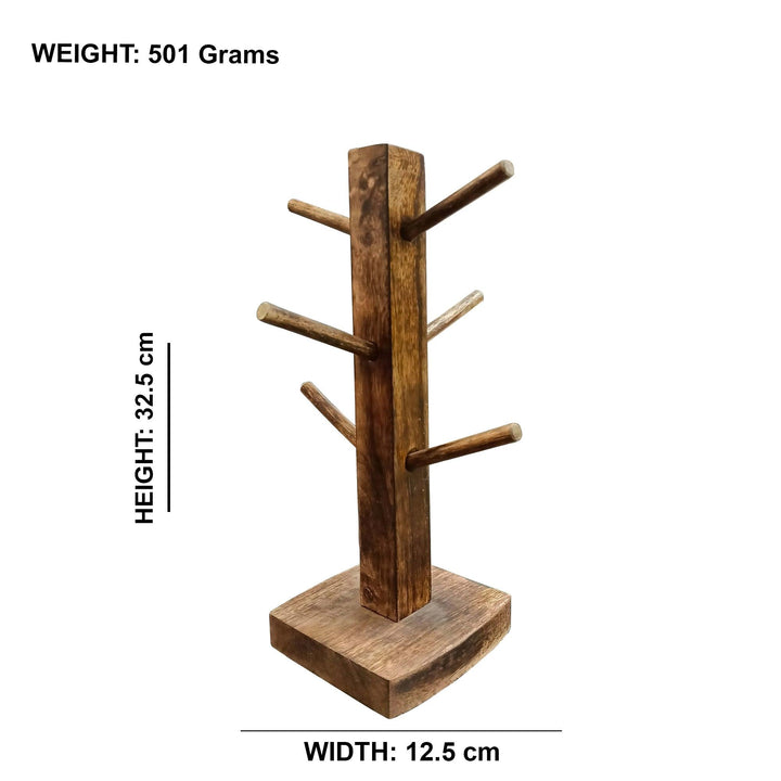 Handcrafted Tree Shape Mug Cup Holder Stand - Vintageware
