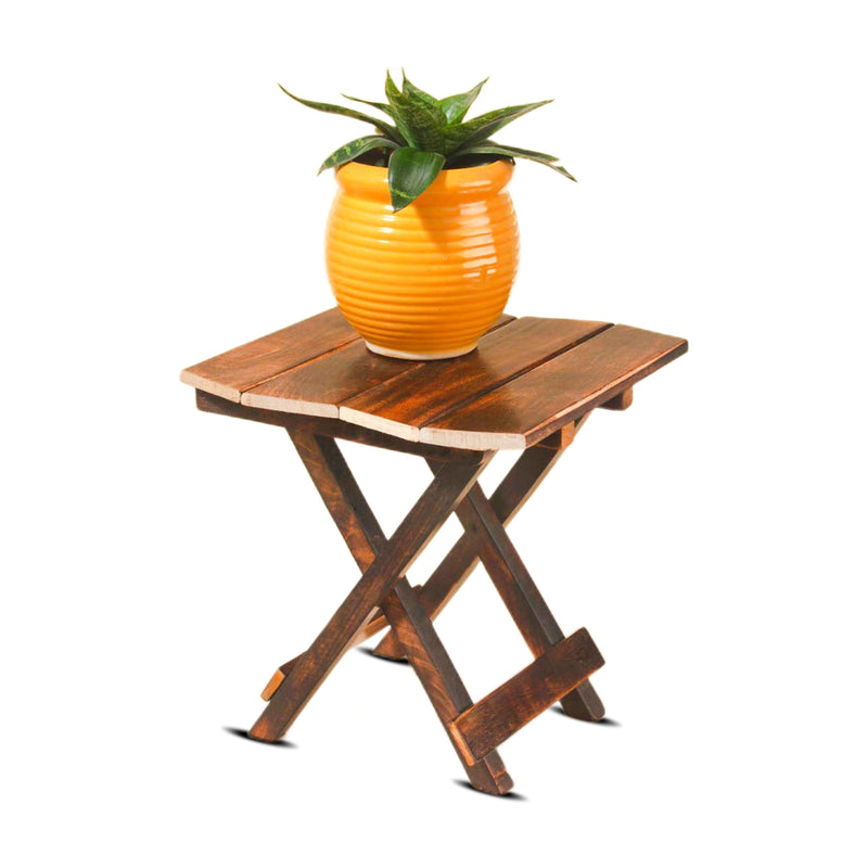 Multipurpose Wooden Foldable Planter Stand - Vintageware