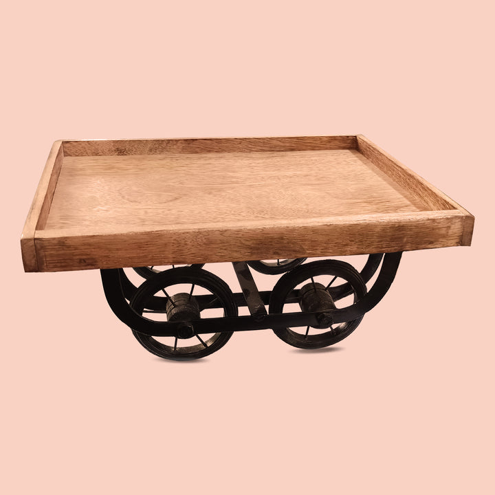 Handcrafted Serving Platter Trolley And Snack Tray - Vintageware