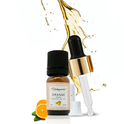 Vintageware® Orange Essential Oil – 100% Pure, Organic & Undiluted | Hydrates Dry Skin, Clears Acne, Reduces Dandruff & Nourishes Hair, 15ml