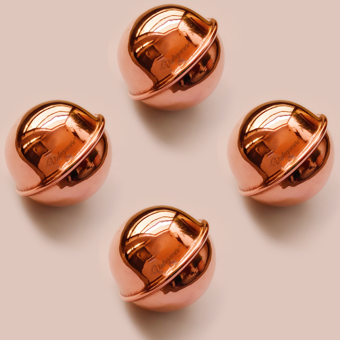Vintageware® Ayurvedic Copper Ball for Water Purification – 100% Pure Copper, Small Round Design