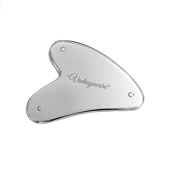 Magnetic Stainless Steel Gua Sha Face Massager (Heart Shape) - Vintageware