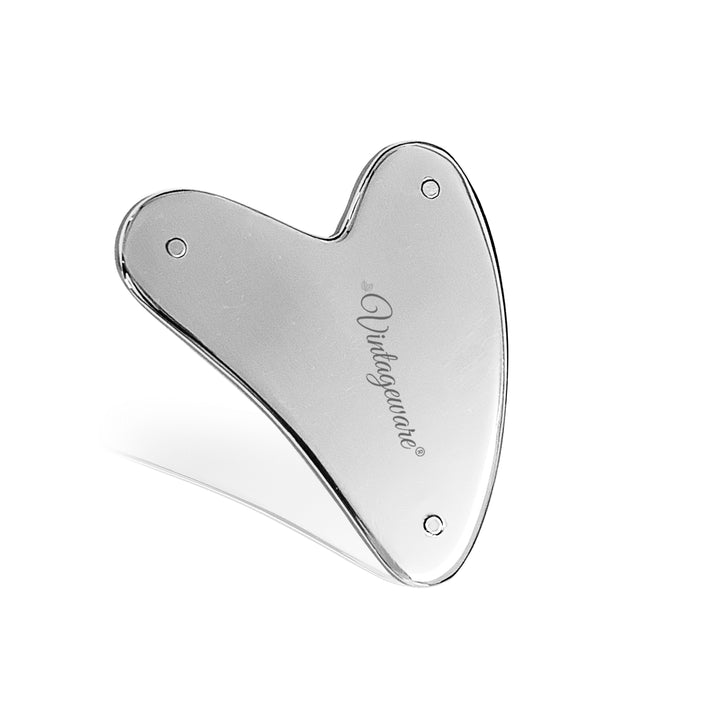 Magnetic Stainless Steel Gua Sha Face Massager (Heart Shape) - Vintageware