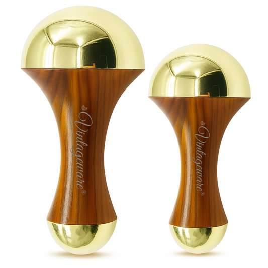 Vintageware® Kansa Wand Double Sided – Ayurvedic Massager for Face & Body Detox