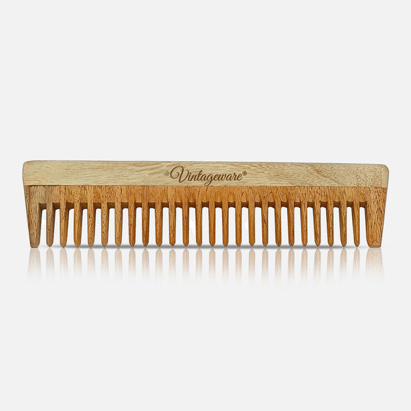 Wide Tooth Neem Wood Comb - Vintageware