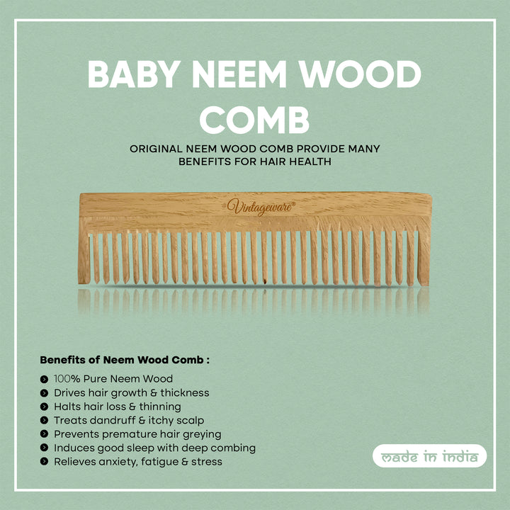 Baby Neem Wood Comb - Vintageware