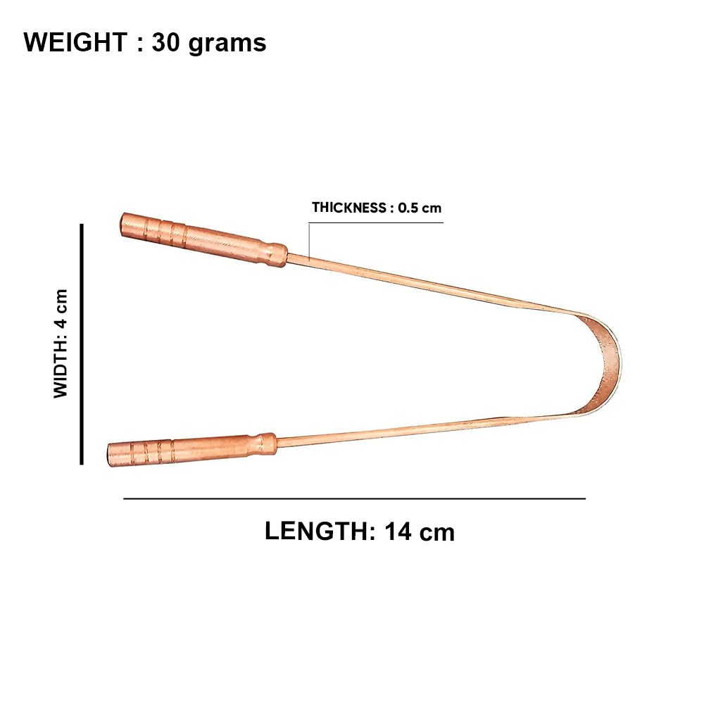 Ayurvedic Copper Tongue Cleaner For Hygiene - Vintageware