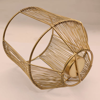 Golden Cage Metal Votive Light, Tealight Candle Holders - Vintageware