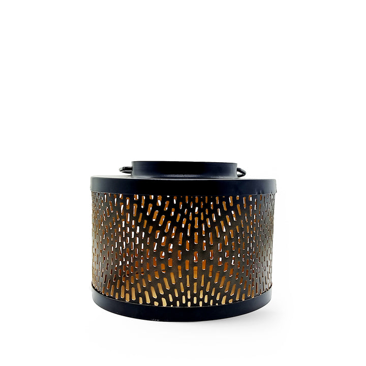 Round Shape Hanging Metal Candle Holders (Black) - Vintageware