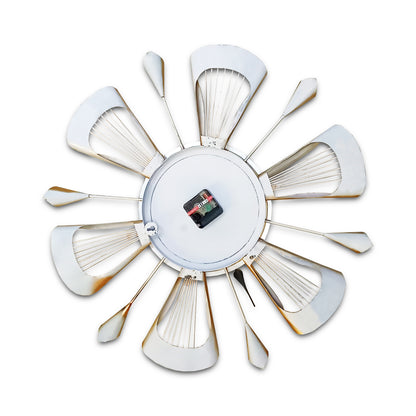 Handcrafted Antique Metal Wall Clock (24 Inch, Golden) - Vintageware