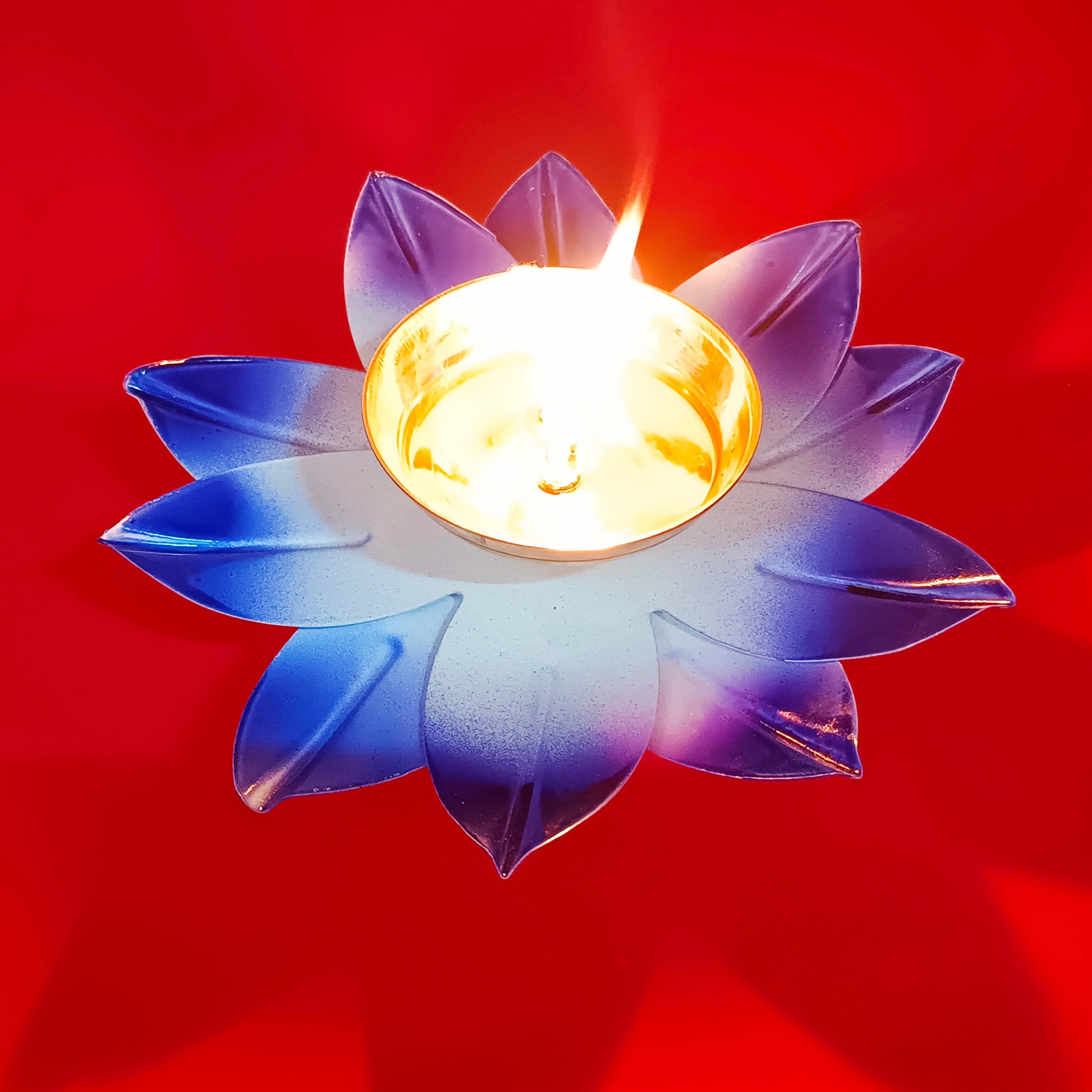 Brass Lotus Diya For Puja - Vintageware