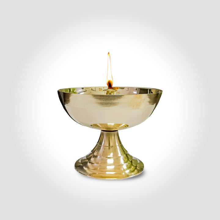 Brass Deepak Akhand Diya for Puja & Arti 