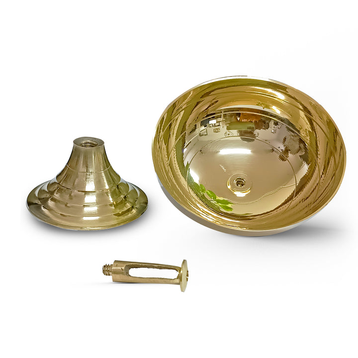 Brass Deepak Akhand Diya for Puja & Arti - Vintageware