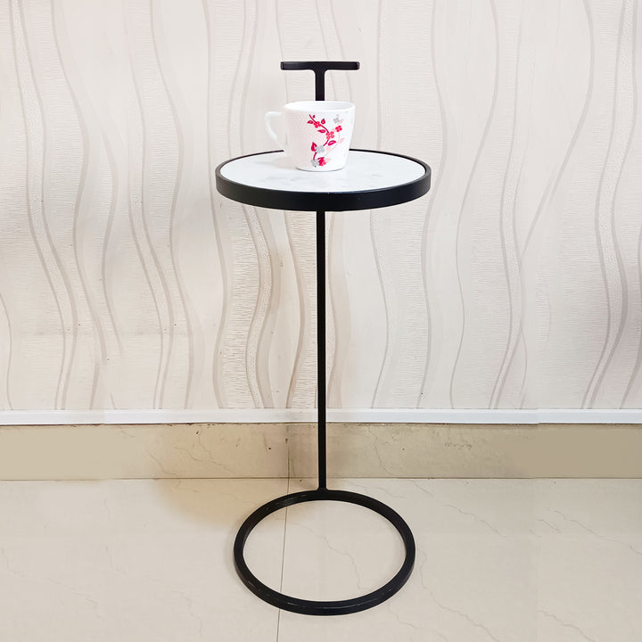 Metal & Marble Stool For Kitchen & Office - Vintageware