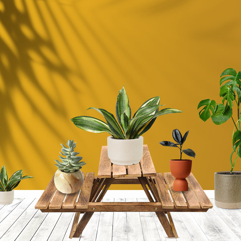 Multipurpose Wooden Foldable Planter Stand - Vintageware