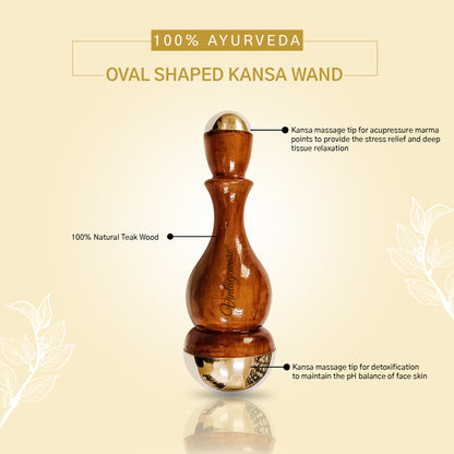 kansa wand oval shape with kansa comb
