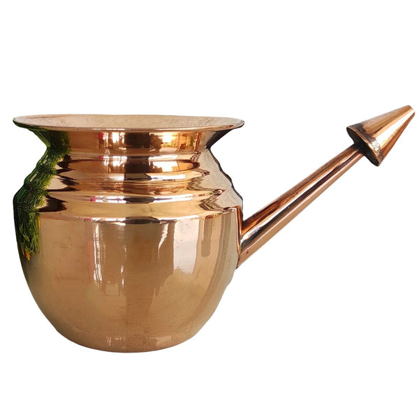 Ayurvedic Copper Jal Neti Pot For Natural Sinus Cleaning and Better Breathing