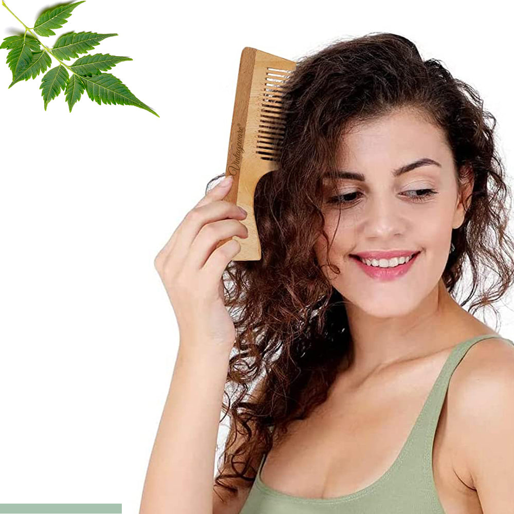 Wide Tooth Neem Wood Comb