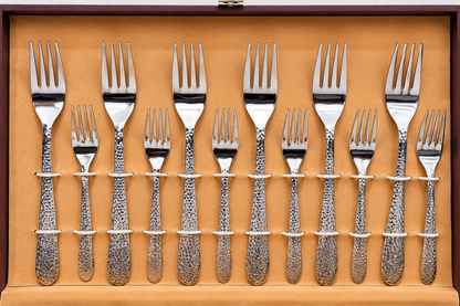 Vintageware 24-Piece Stainless Steel Cutlery Set with Premium Wooden Presentation Box – 12 Spoons & 12 Forks for Dining, Kitchen & Gifting