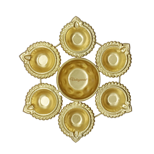 Decorative Urli Bowl With Oil Diya for Festivals