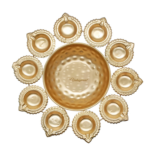 Beautiful Brass Medium Urli Diya For Home and Temple