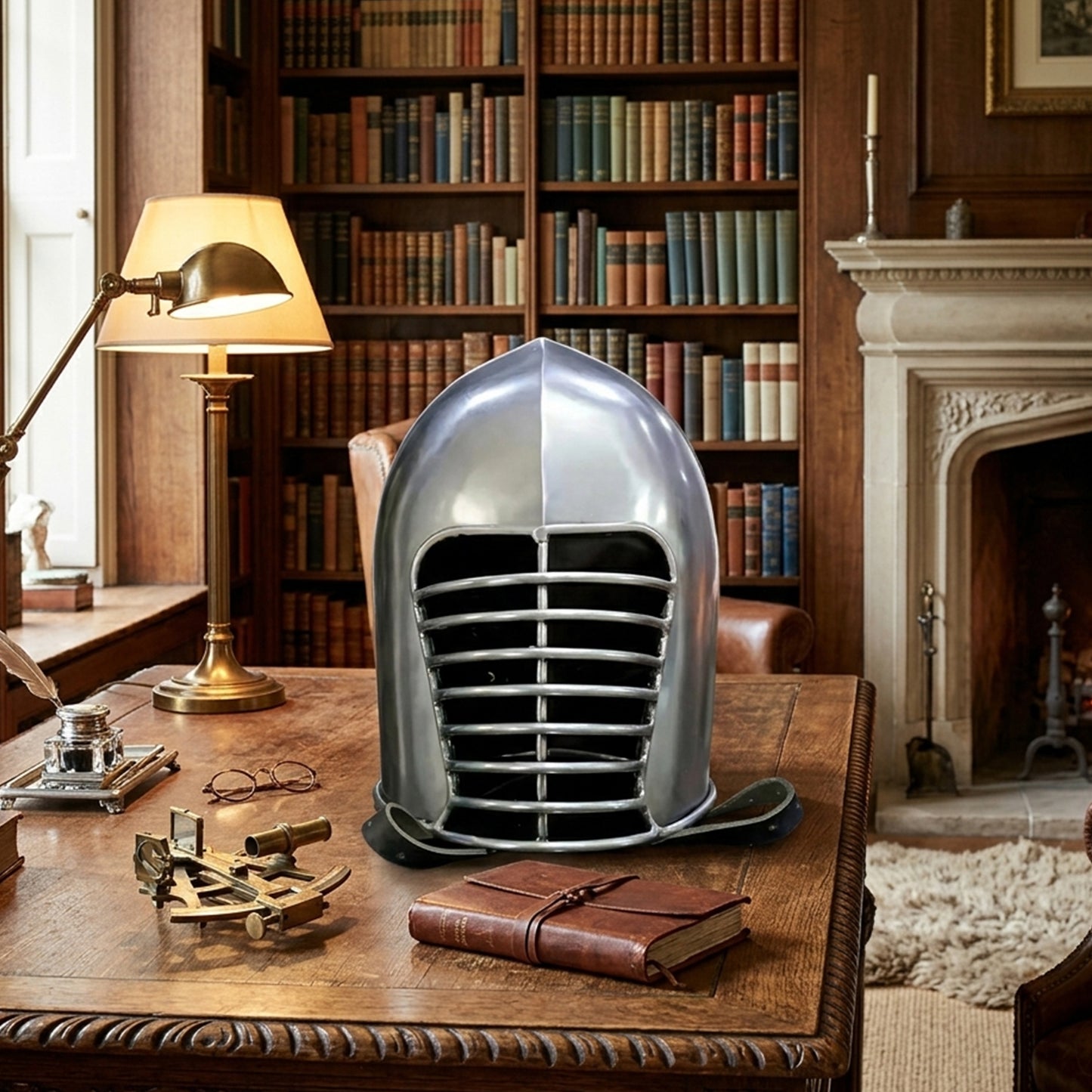 barred helmet
