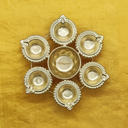 Decorative Urli Bowl With Oil Diya for Festivals
