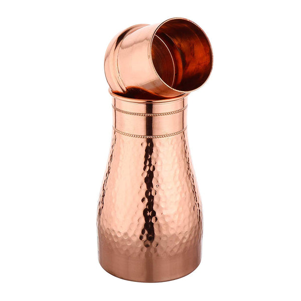 copper bottle with glass