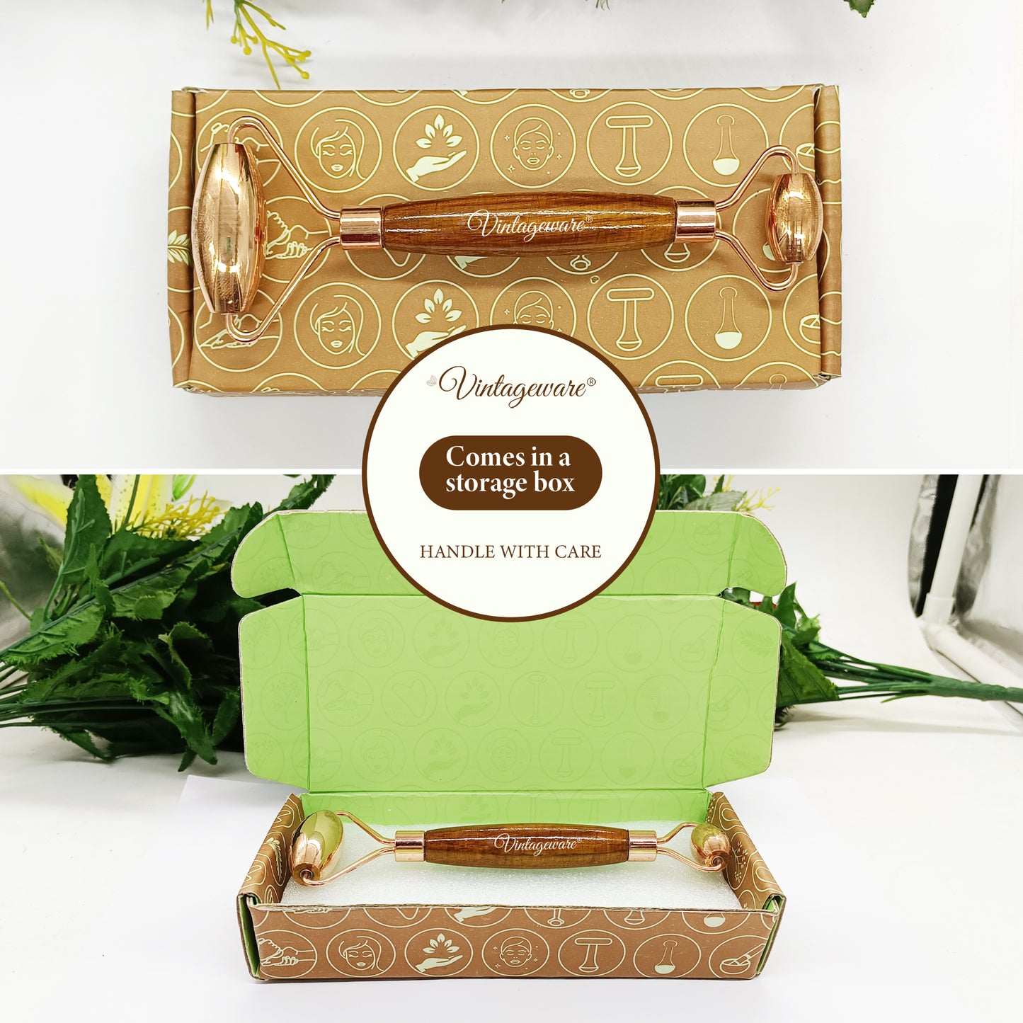 copper face roller massager